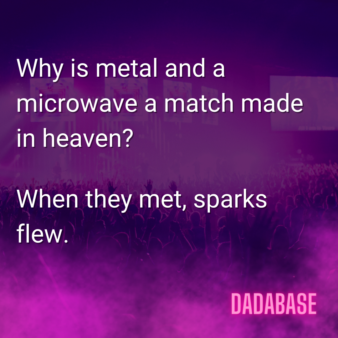 Why is metal and a microwave a match made in heaven? When they met, sparks flew.