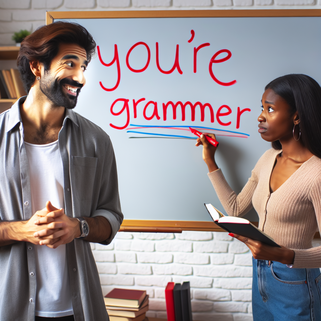 I don’t date English teachers anymore. - They always want to correct you’re grammer.